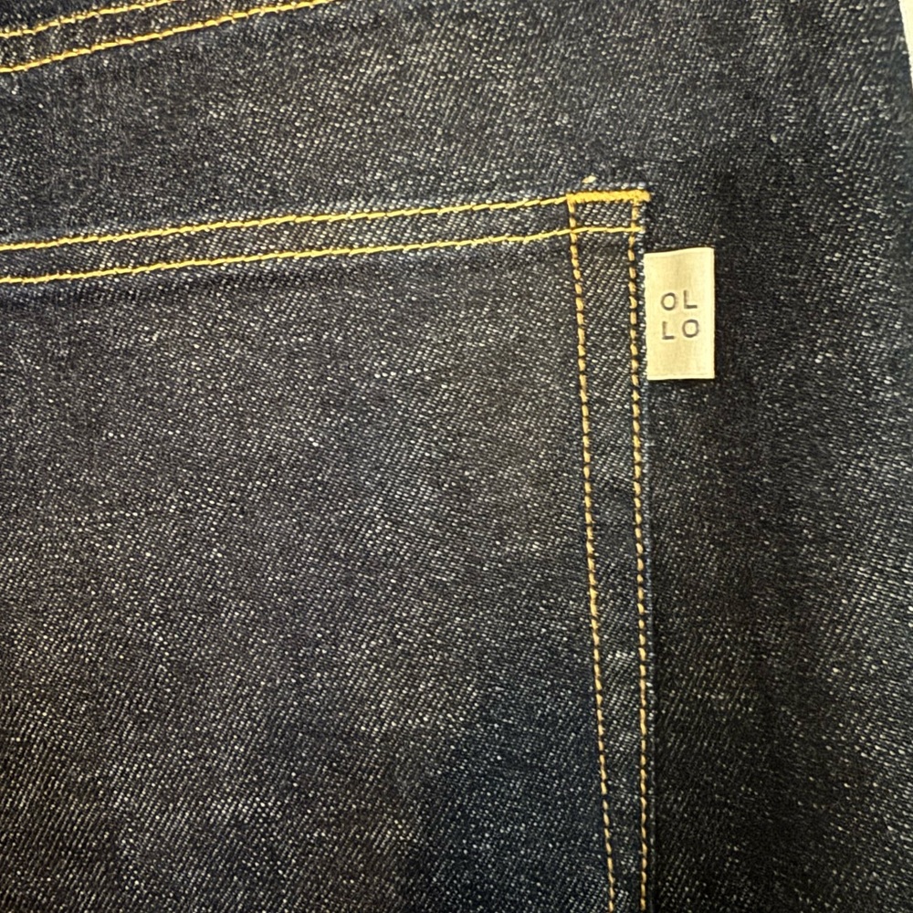 Oliver Logan Aberdeen High Rise Wide Leg Crop with Raw Hem, Sz 35